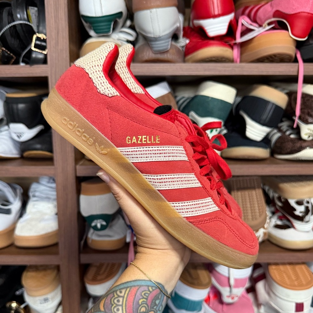 adidas Gazelle Red & Gum Sneakers